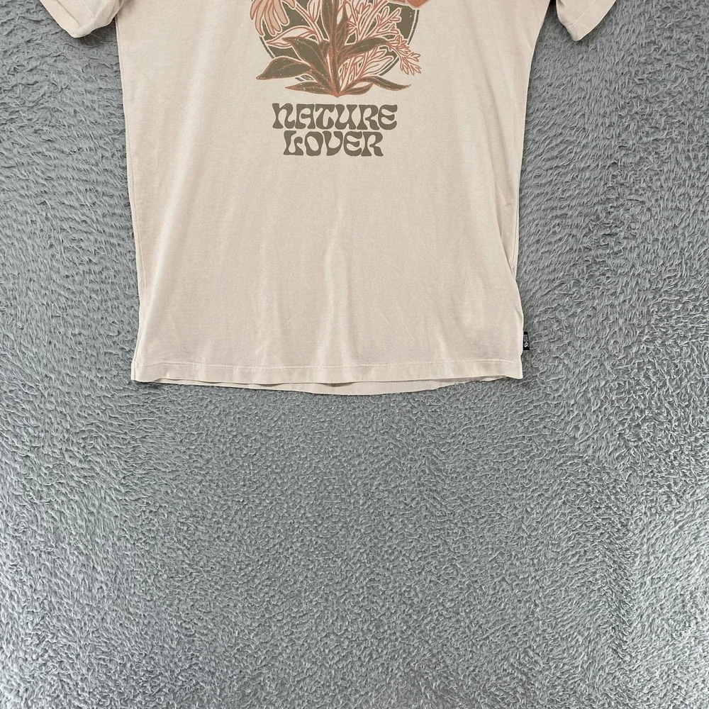 Mountain Hardwear T-Shirt Womens Small Beige Nature Lover Floral Graphic Tee